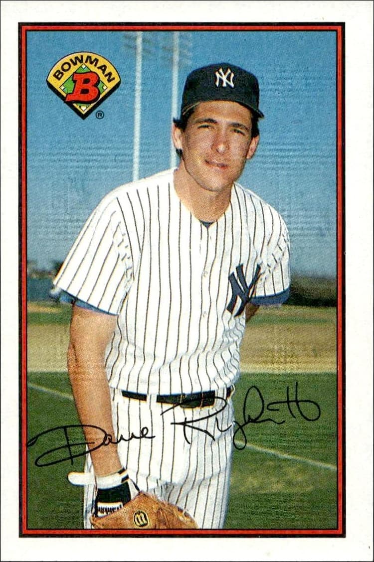 1989 Bowman Dave Righetti #167 trading card