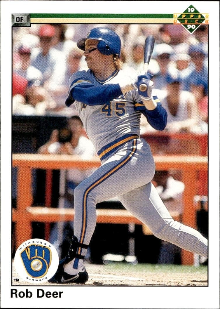 1990 Upper-Deck Rob Deer #176 trading card