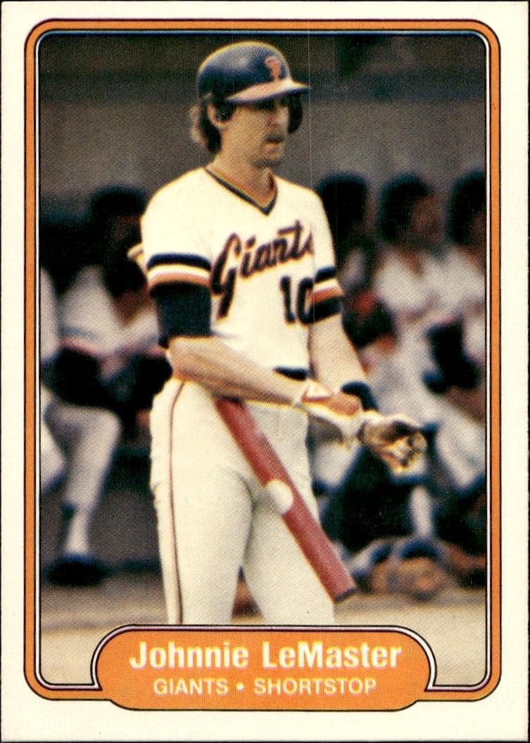 1982 Fleer Johnnie LeMaster #393 trading card