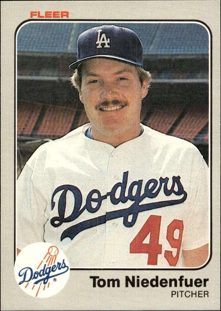 1983 fleer Tom Niedenfuer