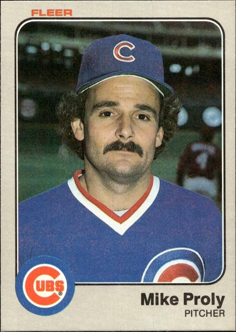 1983 Fleer Mike Proly #505 trading card