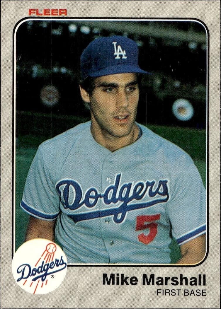 1983 fleer Mike Marshall