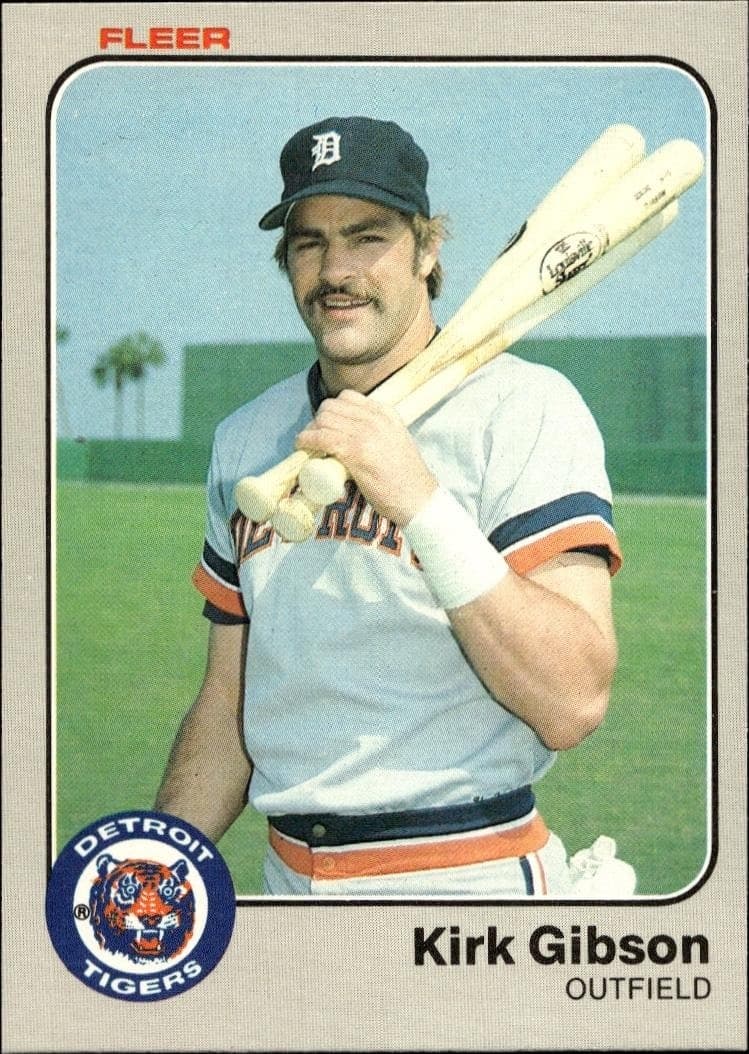 1983 Fleer Kirk Gibson #329 trading card