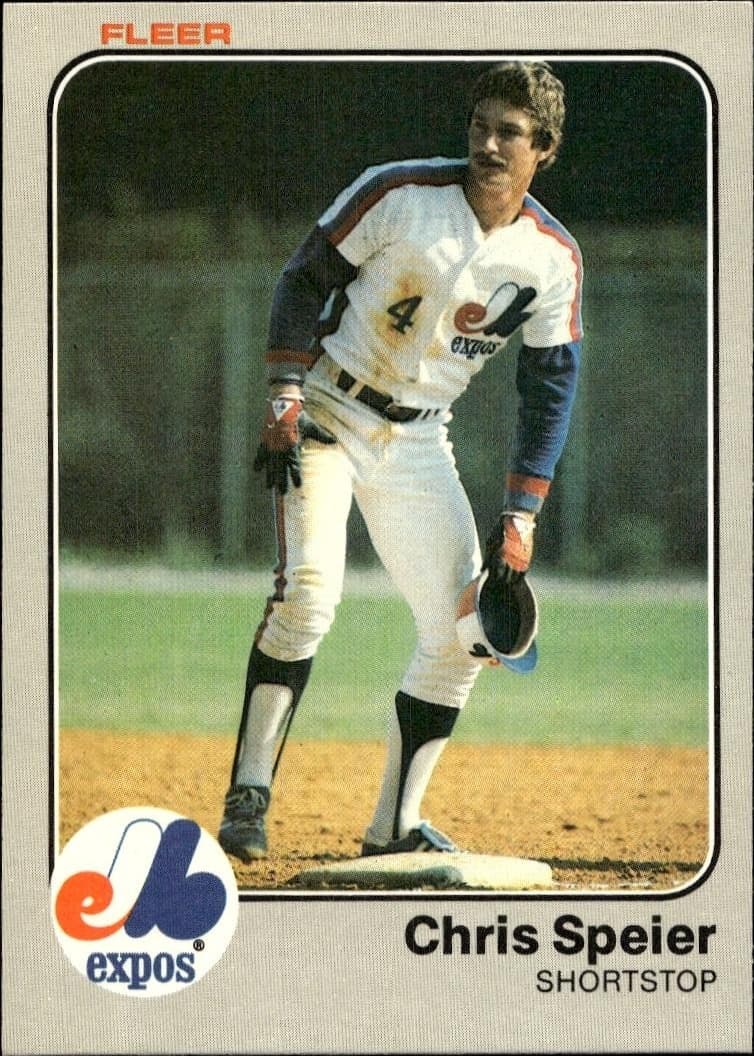 1983 Fleer Chris Speier #298 trading card