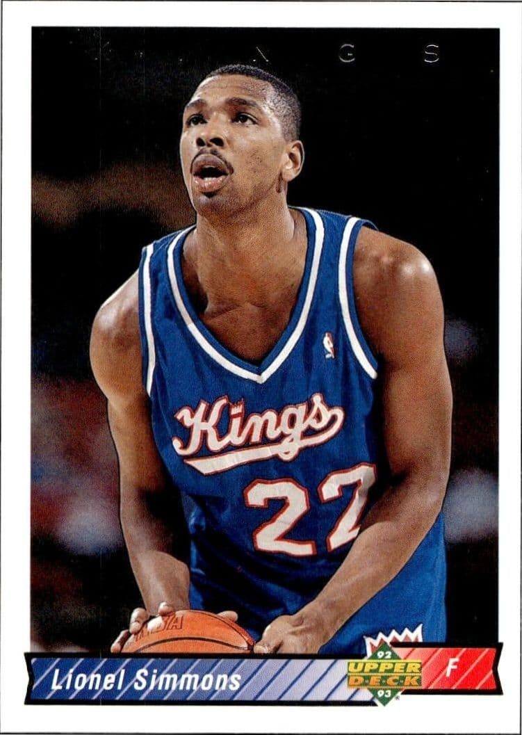 1992-93 Upper-Deck Lionel Simmons #243 trading card