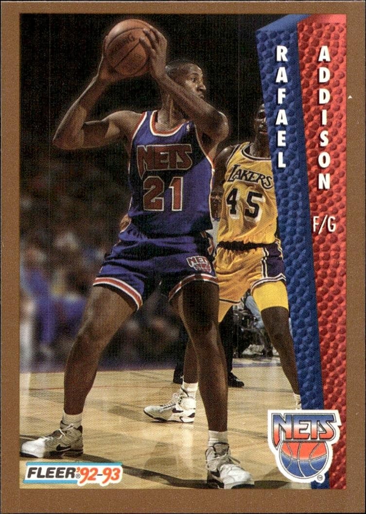 1992-93 Fleer Rafael Addison #385 trading card