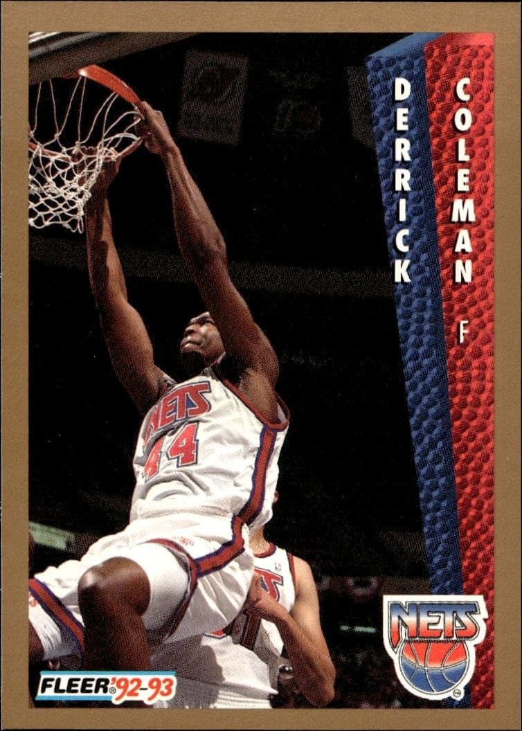 1992-93 Fleer Derrick Coleman #143 trading card