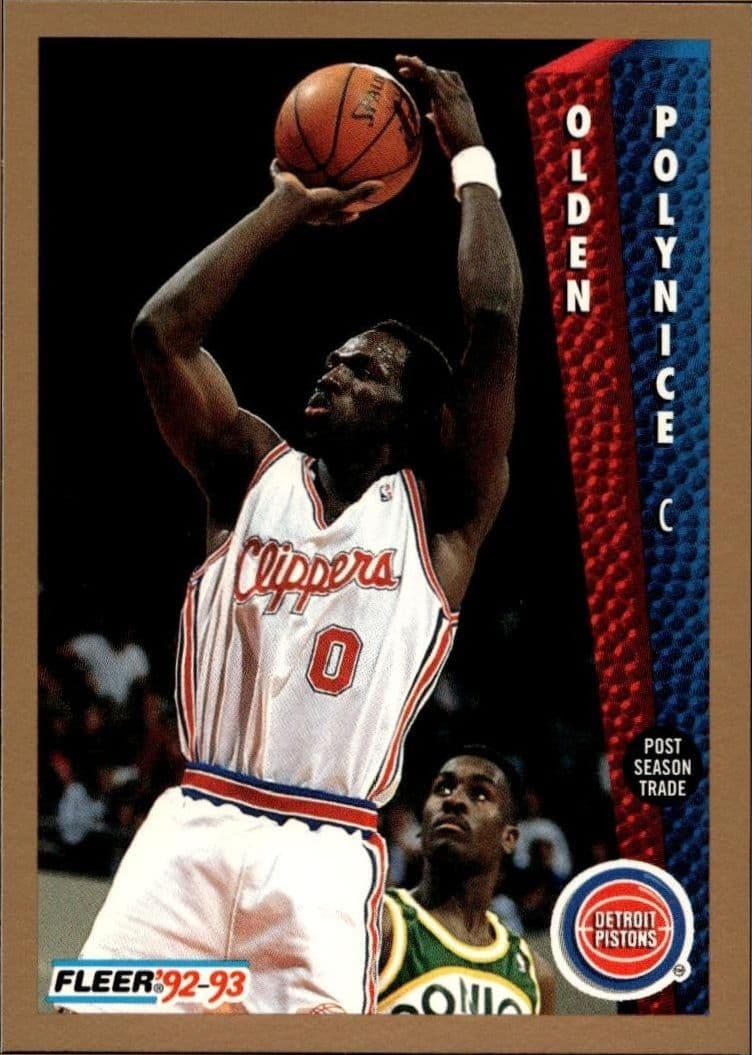 1992-93 Fleer Olden Polynice #65 trading card