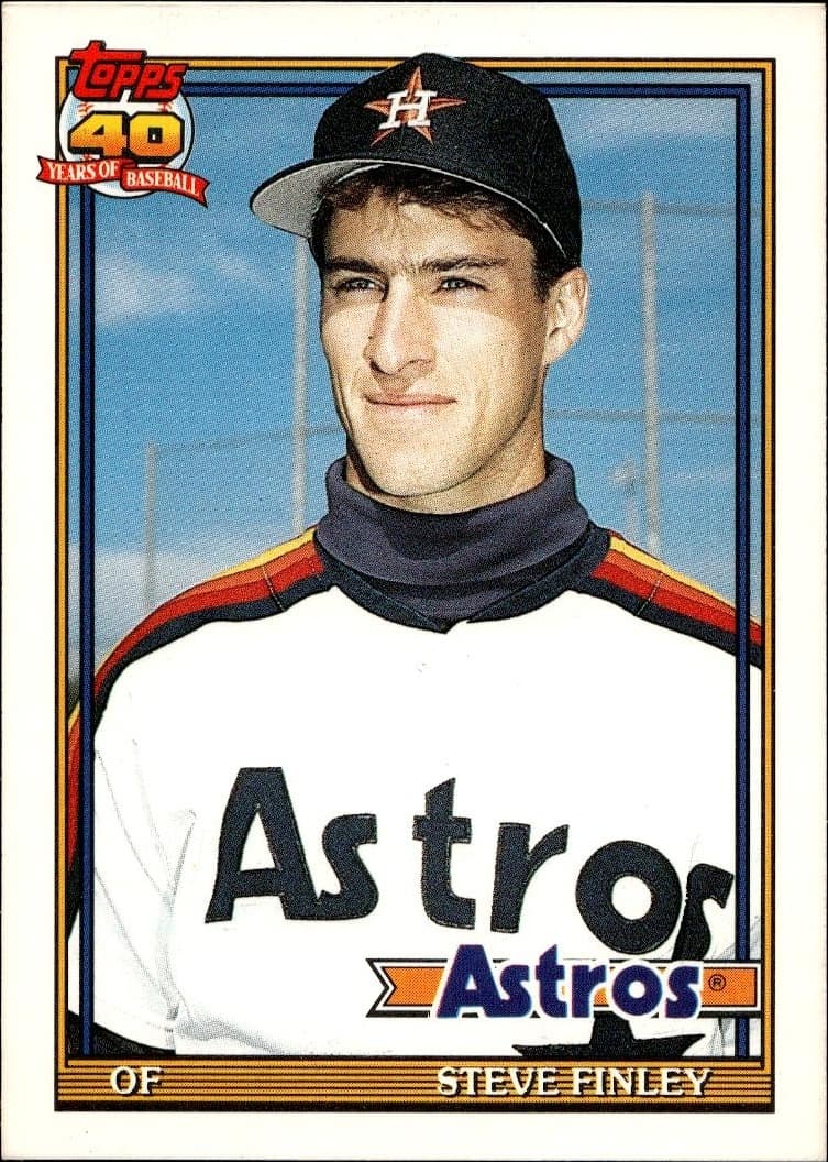 1991 Topps Traded Steve Finley #42T trading card