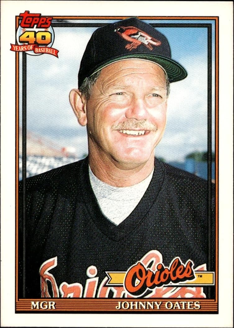 1991 Topps Traded Johnny Oates #85T trading card