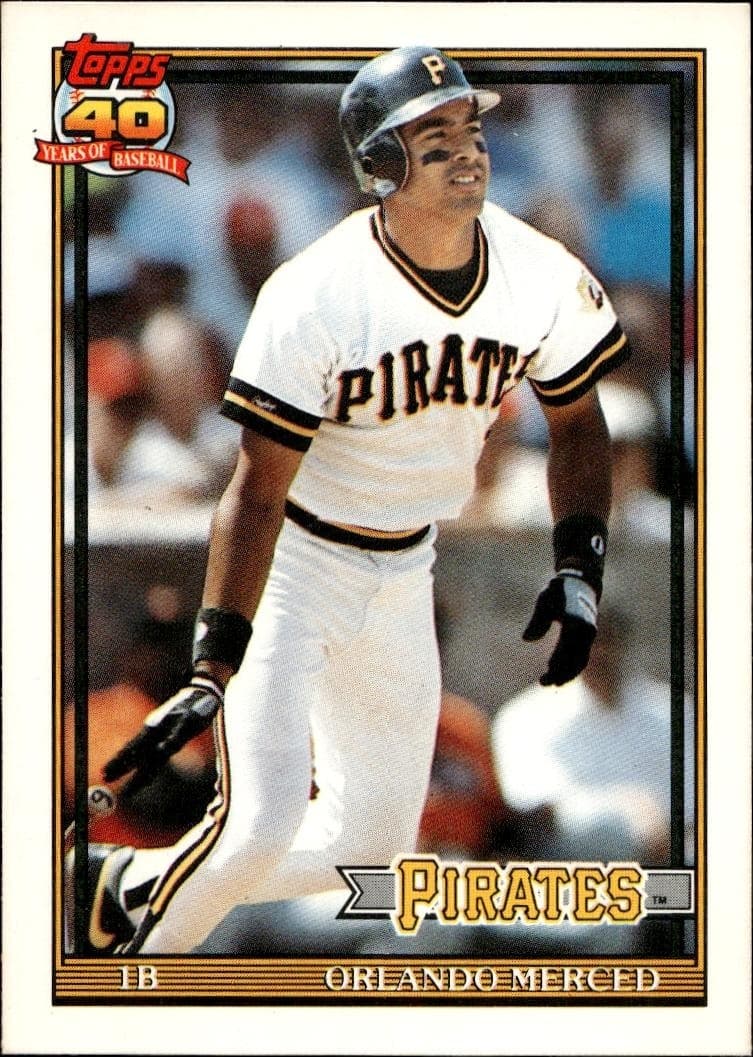 1991 Topps Traded Orlando Merced #81T trading card