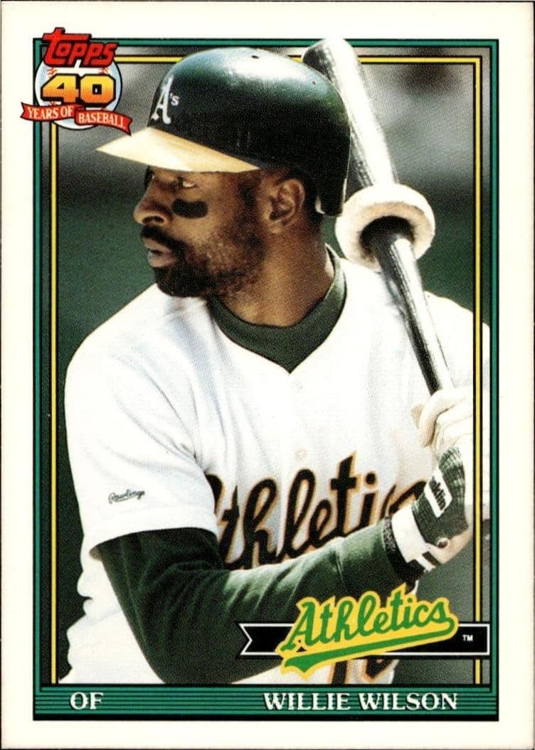 1991 Topps Traded Willie Wilson #129T trading card