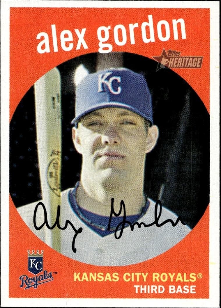 2008 Topps Heritage Alex Gordon #86 trading card