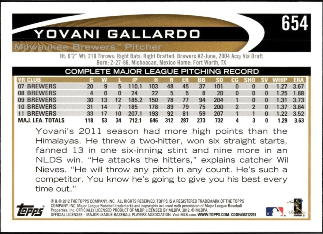 Yovani Gallardo thumbnail 2