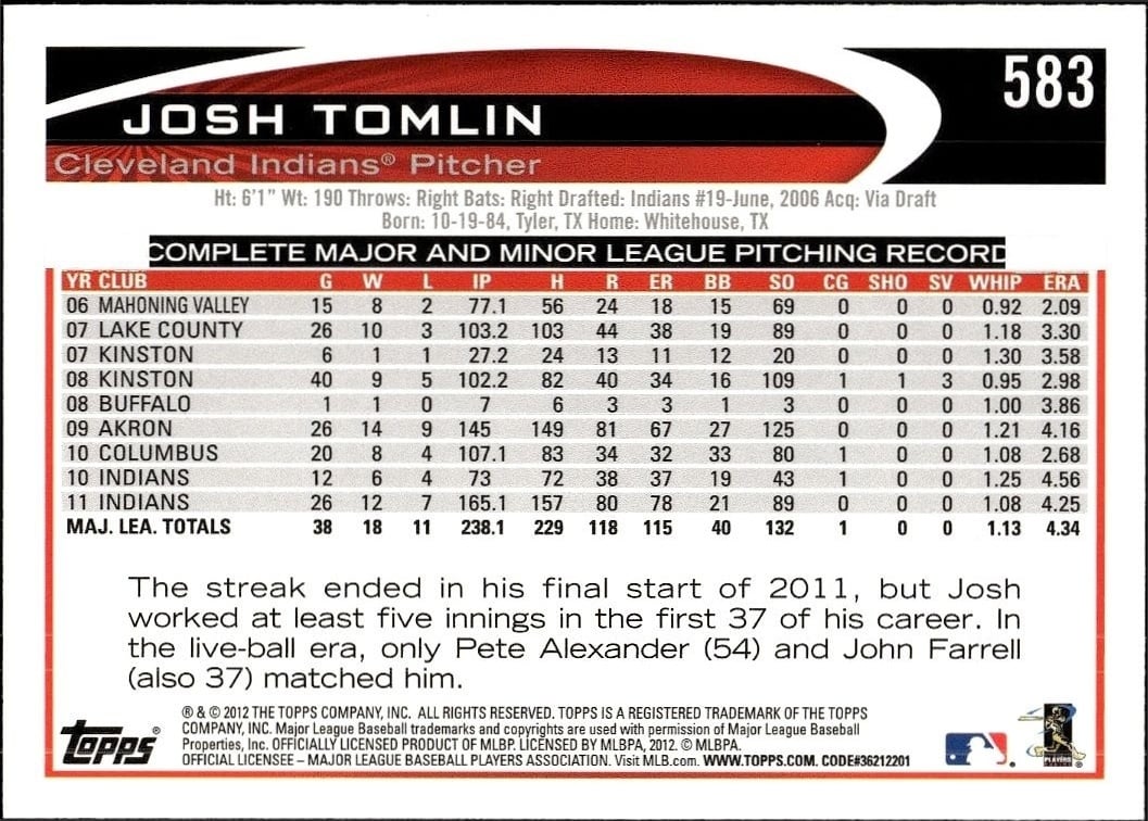 Josh Tomlin thumbnail 2