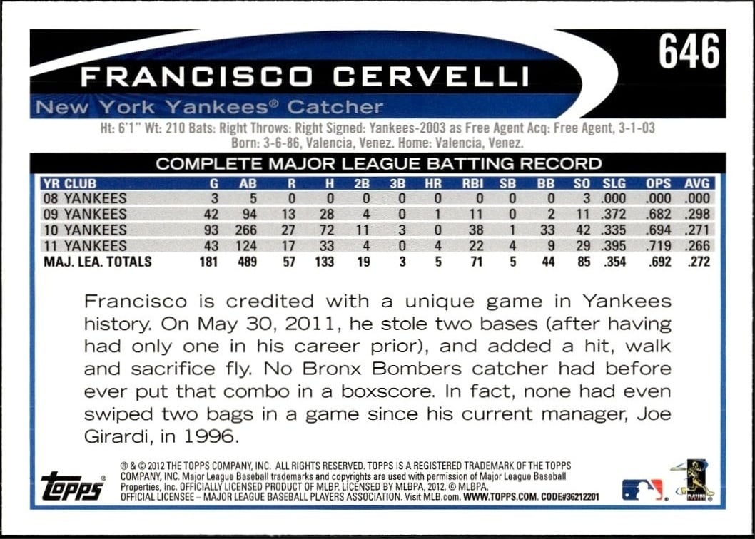 Francisco Cervelli thumbnail 2