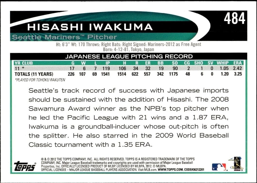 Hisashi Iwakuma thumbnail 2