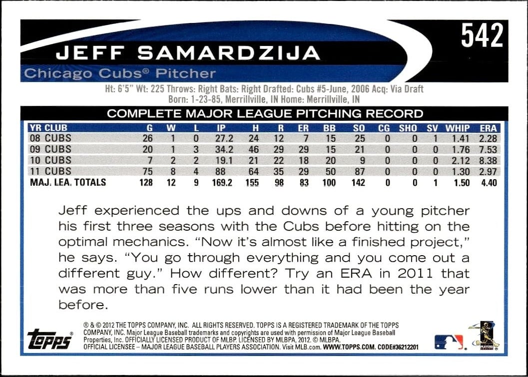 Jeff Samardzija thumbnail 2