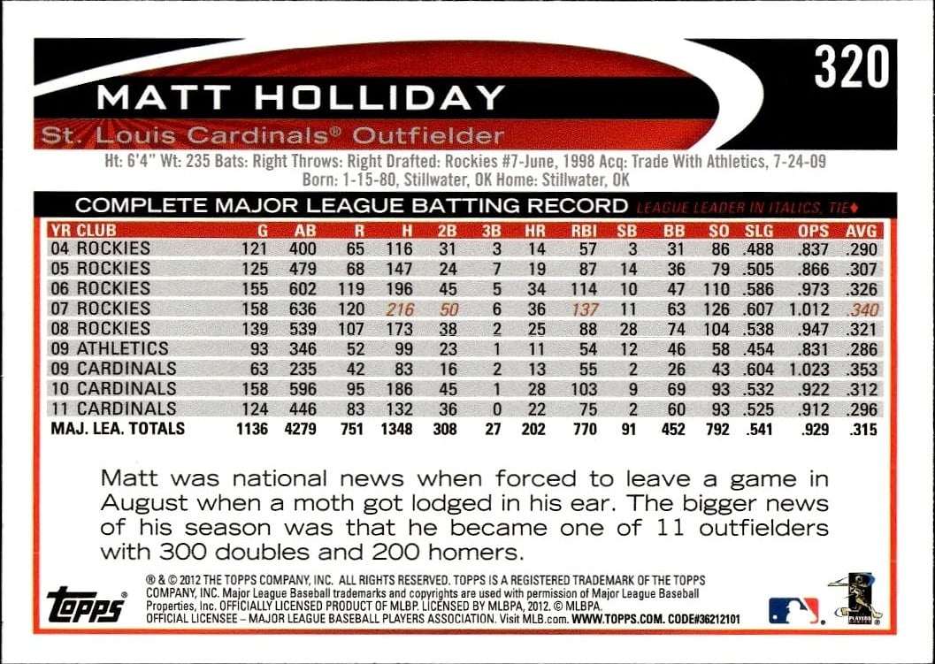 Matt Holliday thumbnail 2