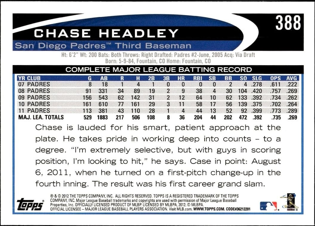 Chase Headley thumbnail 2