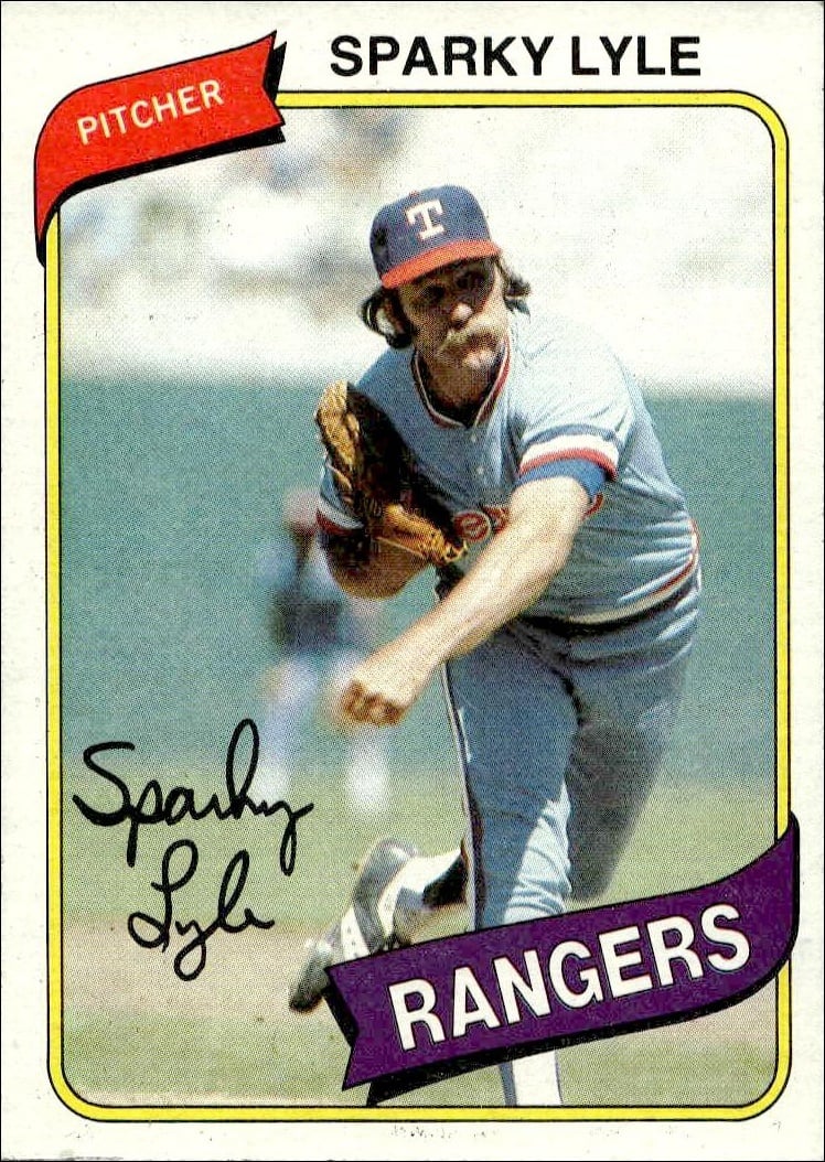 1980 Topps Sparky Lyle #115 trading card