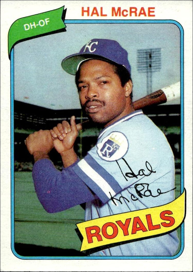 1980 Topps Hal McRae #185 trading card