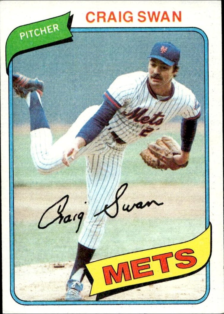 1980 Topps Craig Swan #8 trading card