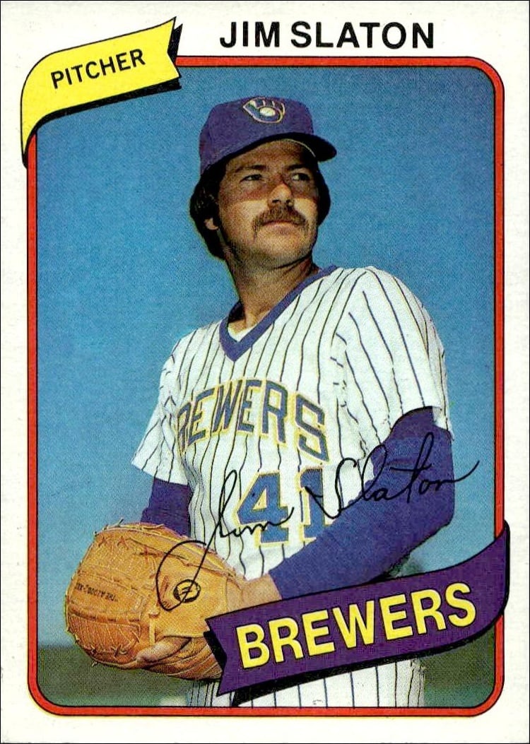 1980 Topps Jim Slaton #24 trading card