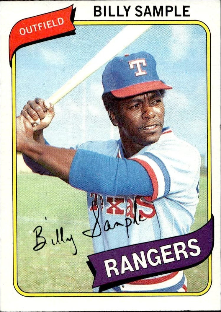 1980 Topps Billy Sample #458 trading card