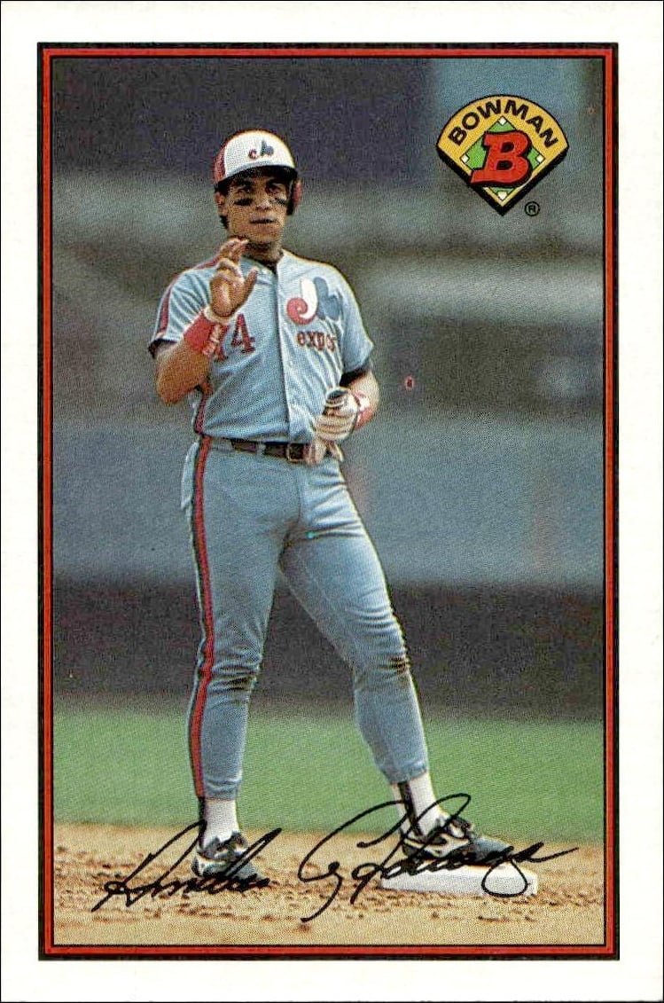 1989 Bowman Andres Galarraga #365 trading card