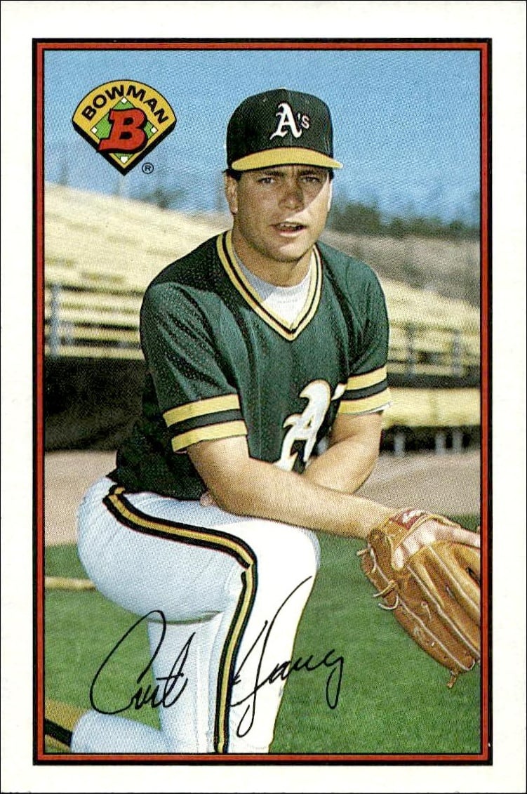 1989 Bowman Curt Young #184 trading card
