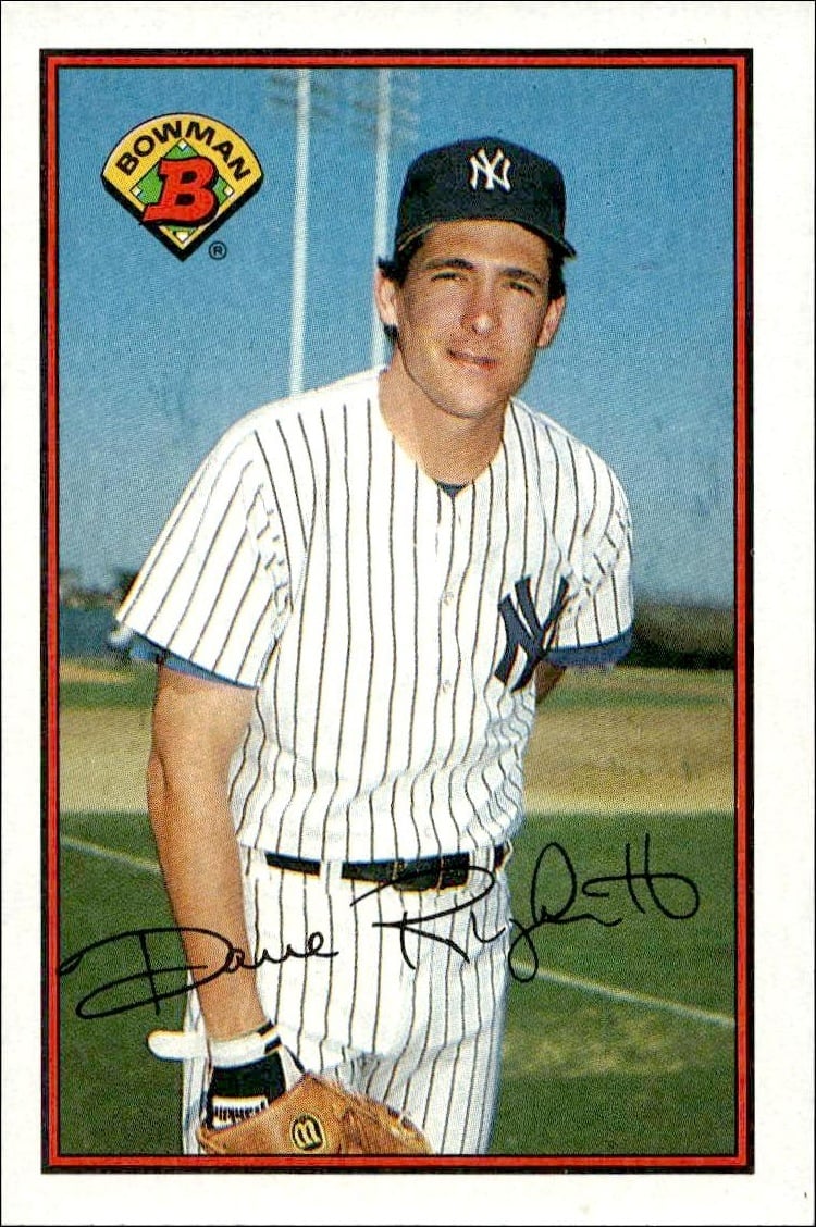 1989 Bowman Dave Righetti #167 trading card
