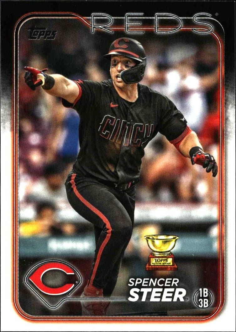 2024 Topps Series 2 Spencer Steer #485 trading card