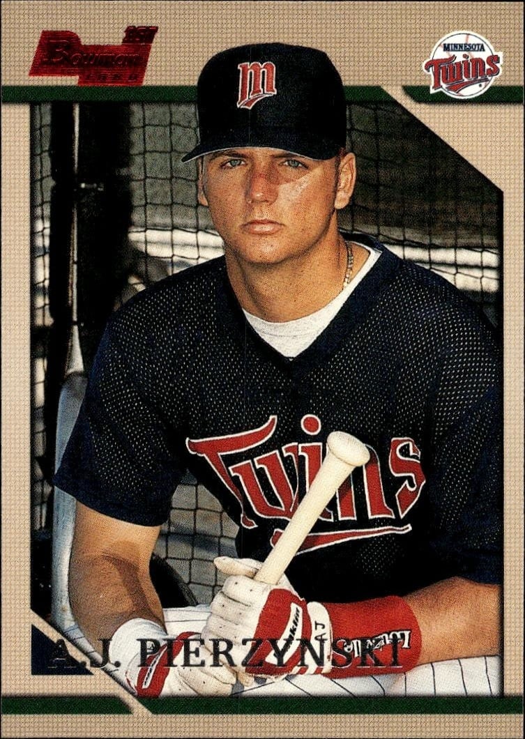 1996 Bowman A.J. Pierzynski #344 baseball trading card front