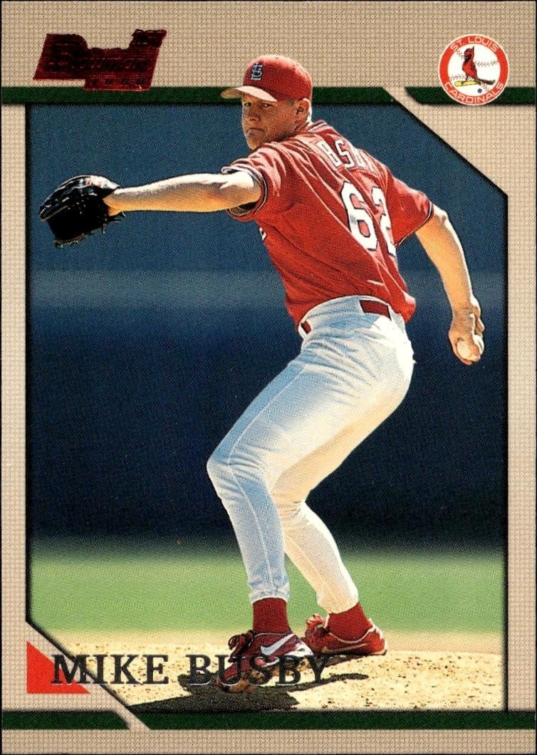 1996 Bowman Mike Busby #345 trading card