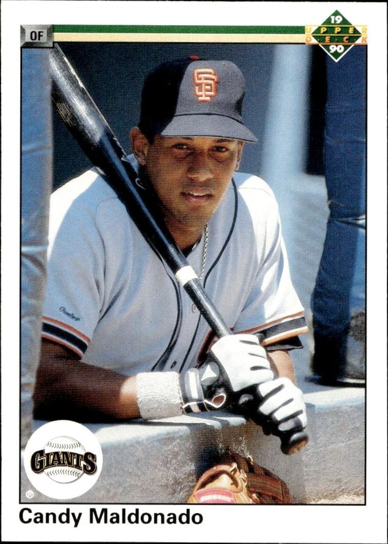 1990 Upper-Deck Candy Maldonado #136 trading card