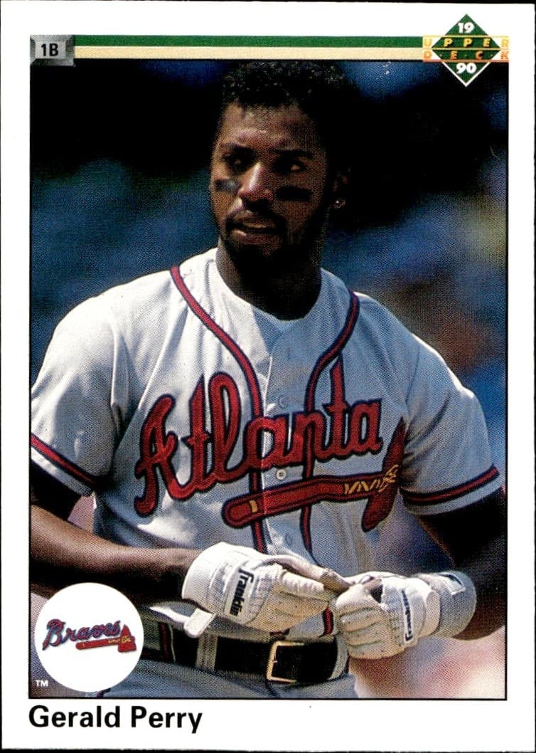 1990 Upper-Deck Gerald Perry #101 trading card