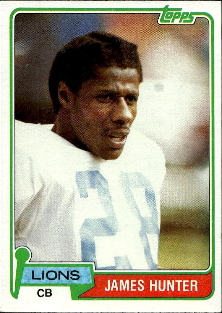 1981 Topps James Hunter #409 football trading card front