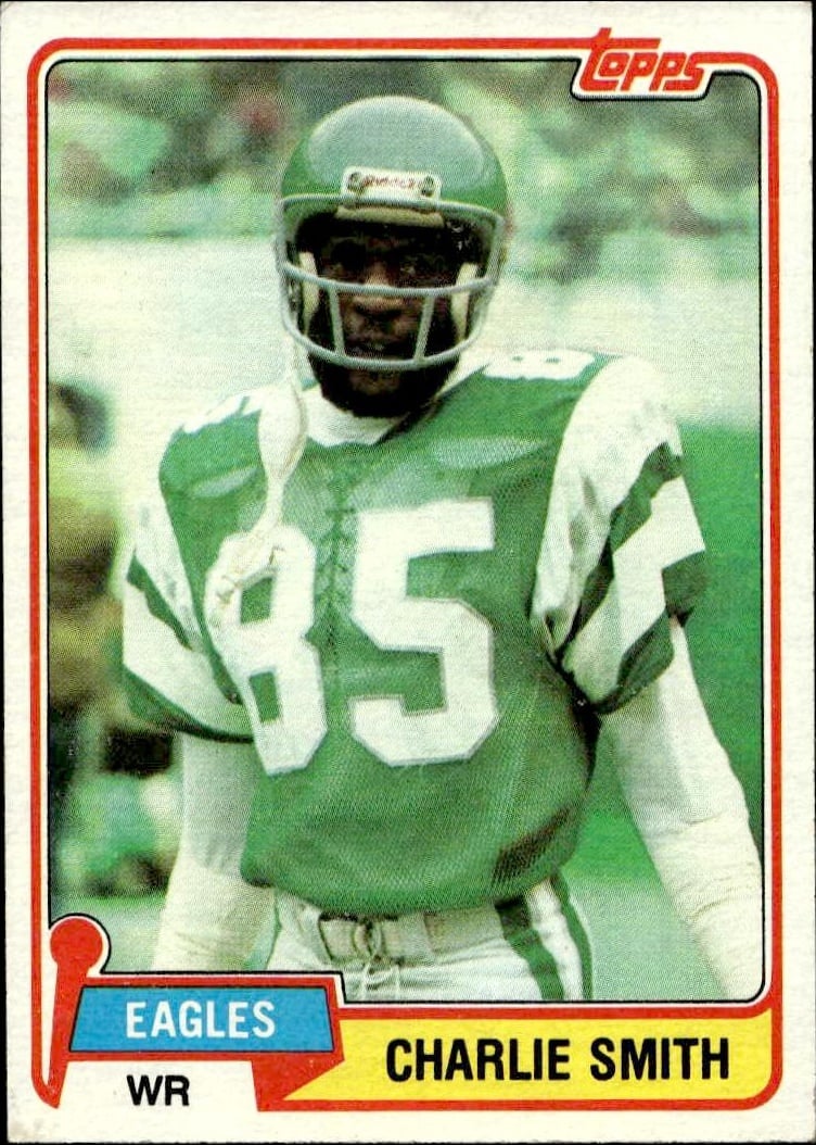 1981 Topps Charlie Smith #523 football trading card front
