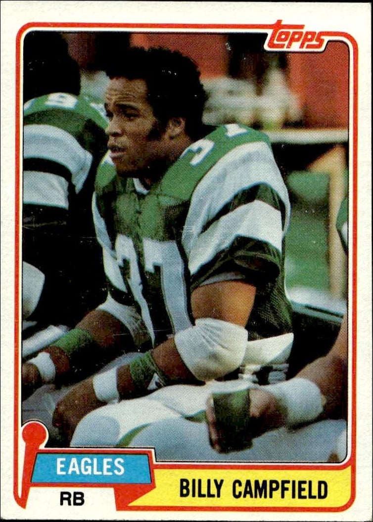 1981 Topps Billy Campfield #199 football trading card front