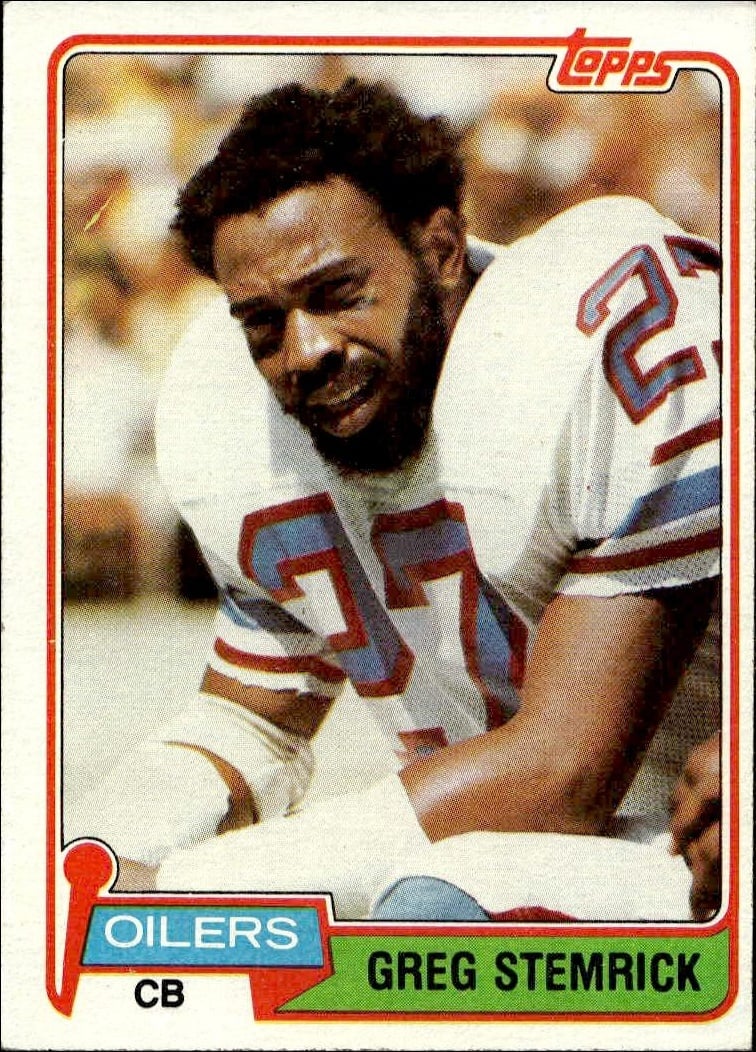 1981 Topps Greg Stemrick #123 football trading card front