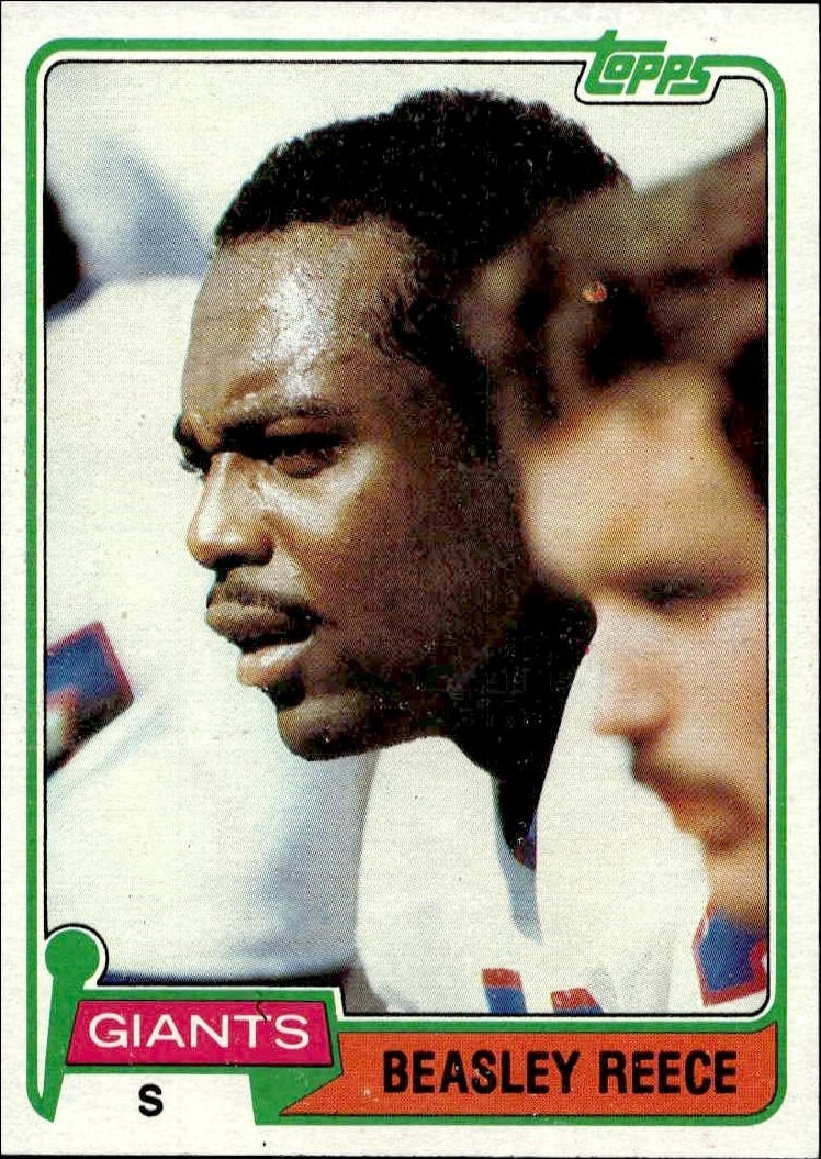 1981 Topps Beasley Reece #504 football trading card front