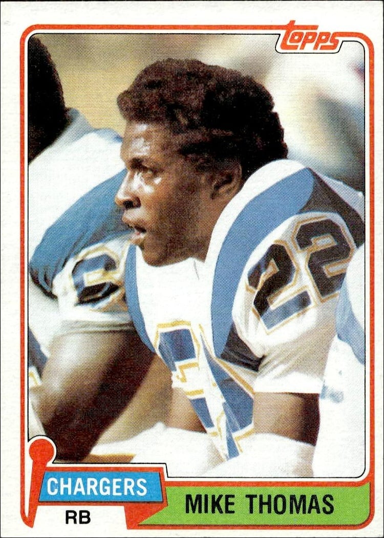 1981 Topps Mike Thomas #172 football trading card front