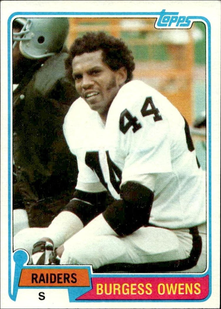 1981 Topps Burgess Owens #429 football trading card front