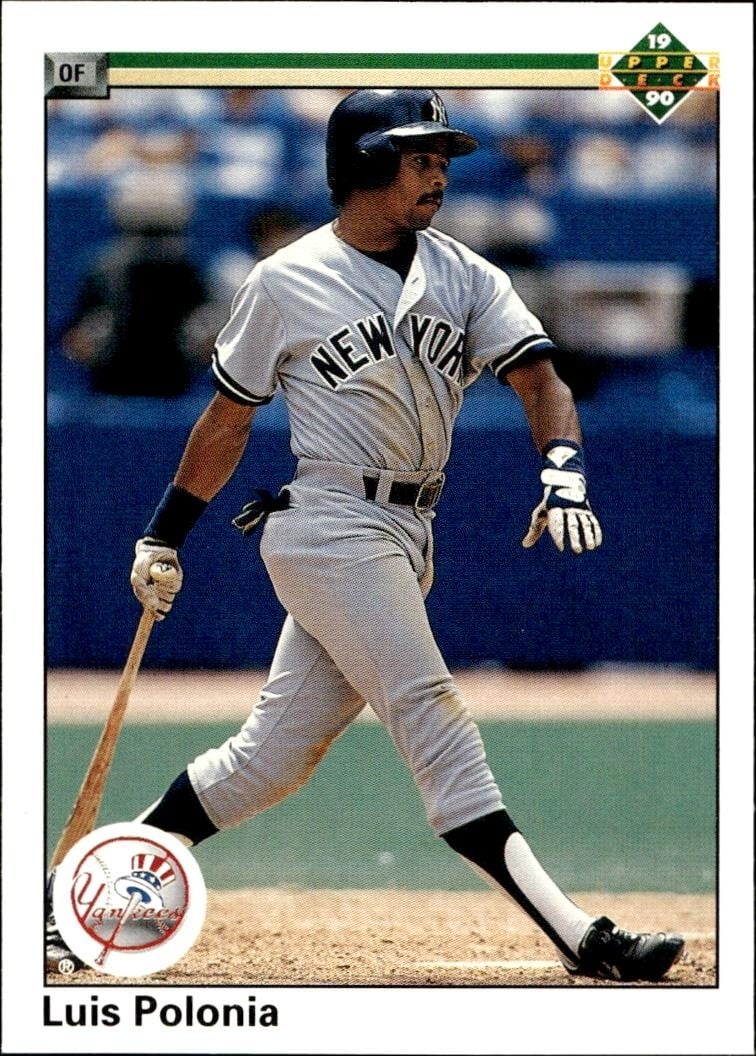 1990 Upper-Deck Luis Polonia #316 trading card
