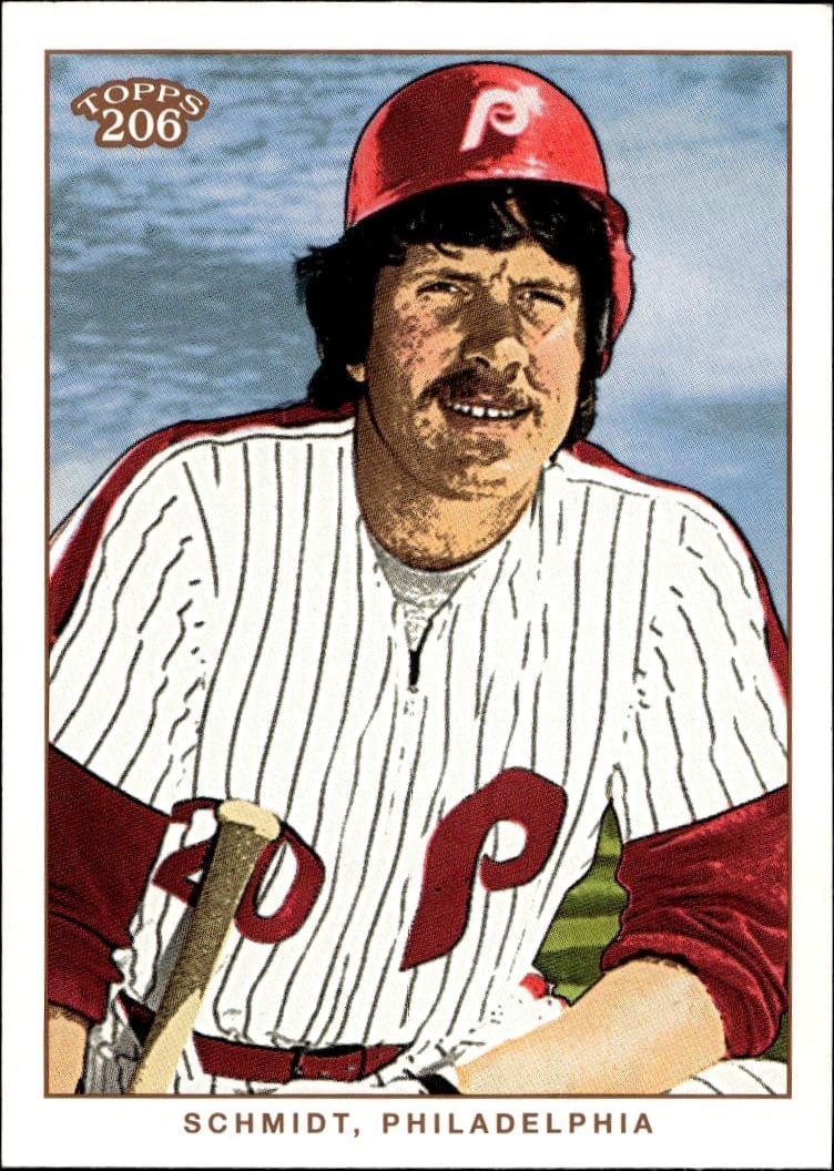 2002 Topps 206 Mike Schmidt #168 trading card
