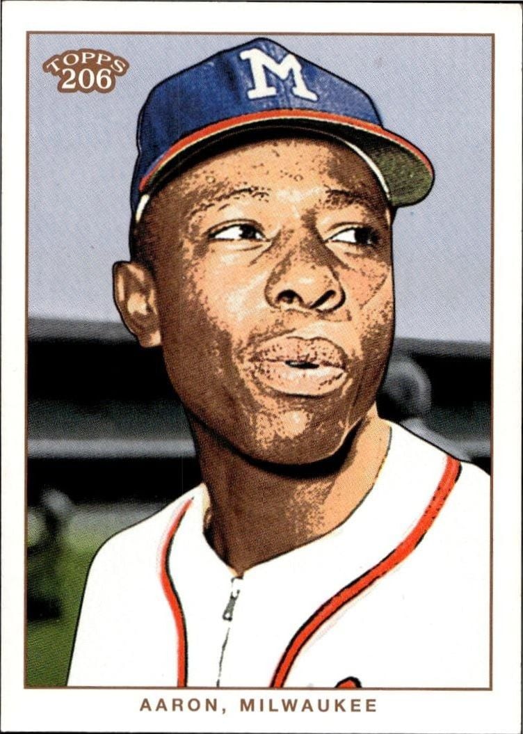 2002 Topps 206 Hank Aaron #156 baseball trading card front
