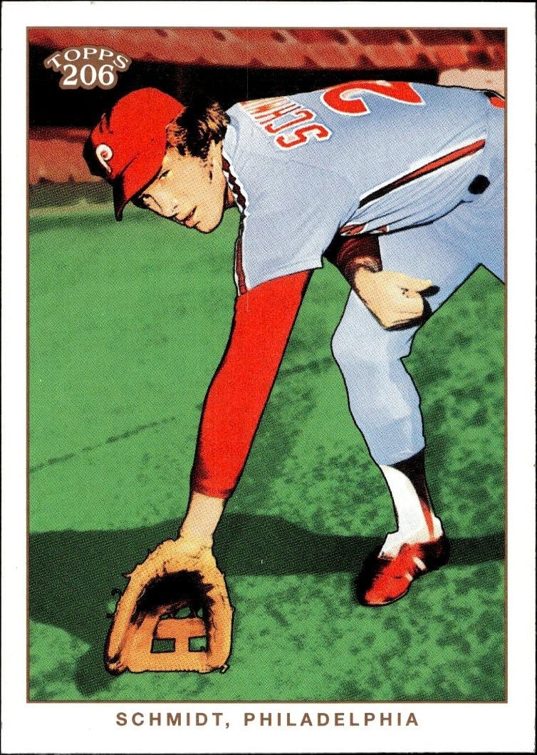 2002 Topps 206 Mike Schmidt #288 trading card