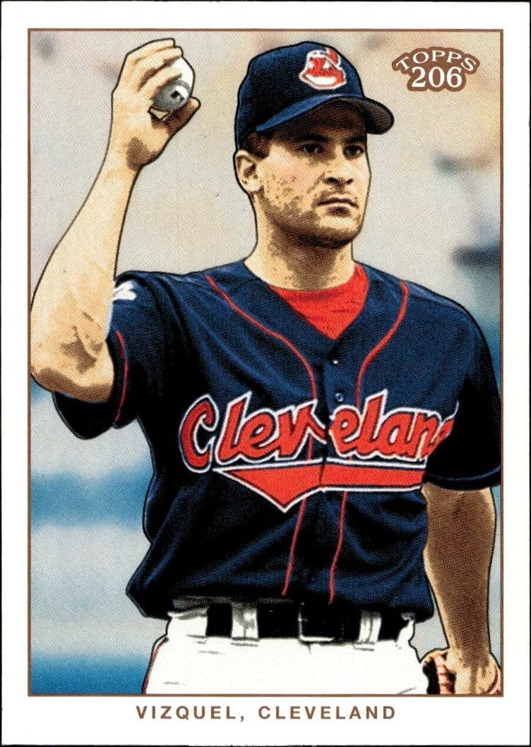 2002 Topps T206 Omar Vizquel #93 trading card