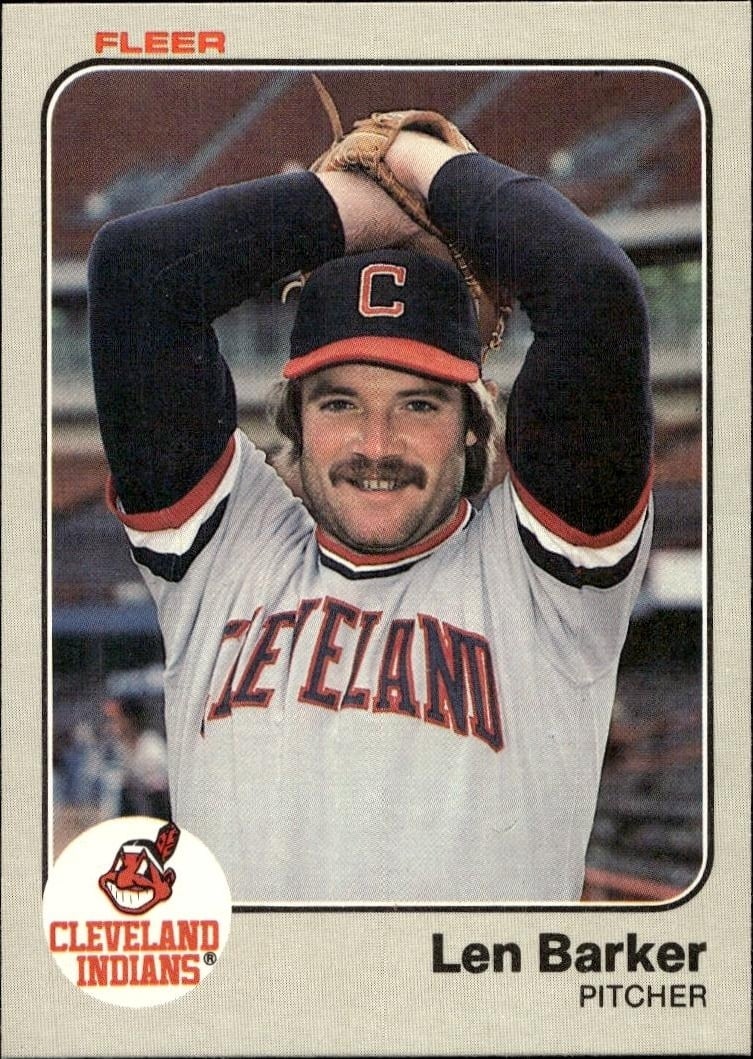 1983 Fleer Len Barker #402 trading card